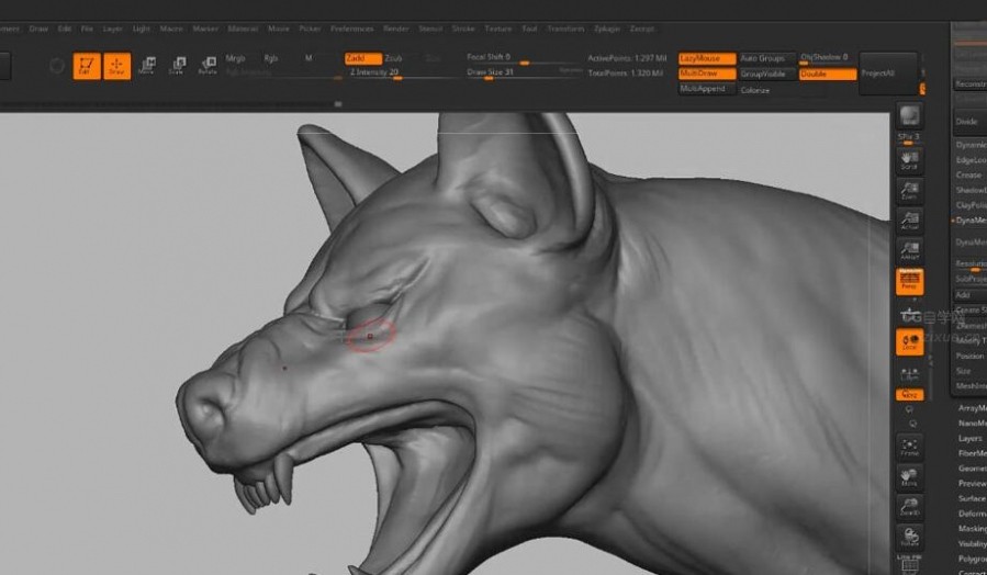 Zbrush训练大师班 动物解剖雕刻完整视频教程