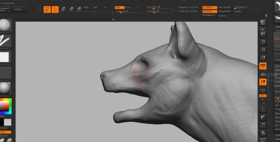 Zbrush训练大师班 动物解剖雕刻完整视频教程