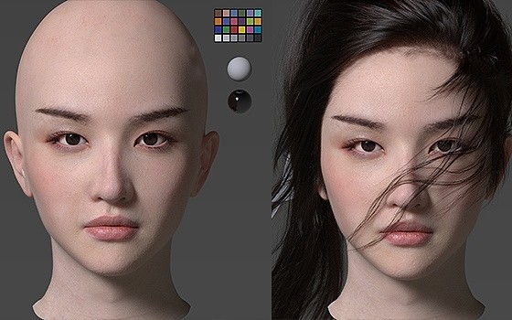 最美小姐姐-《花木兰》女性电影角色模型视觉开发 中文字 ZBrush