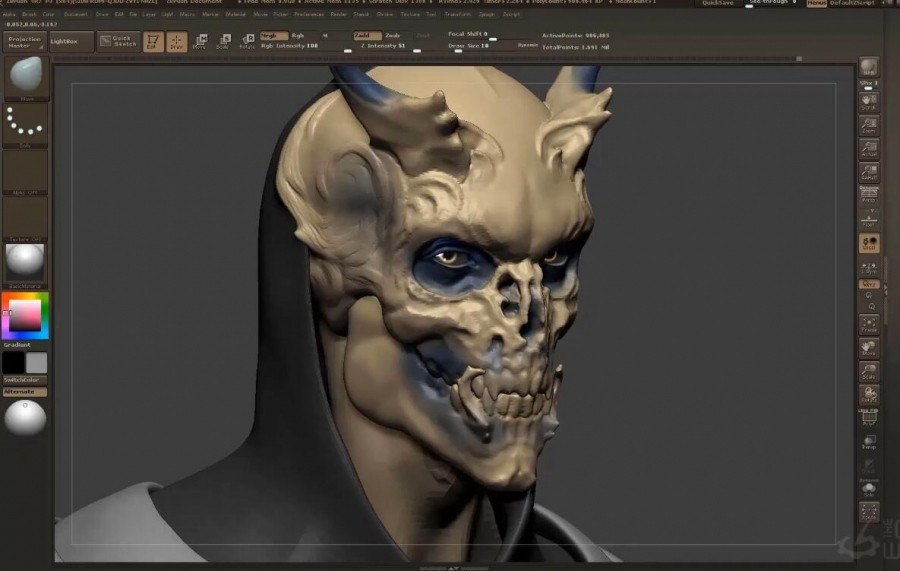 Zbrush 模型雕刻建模教程