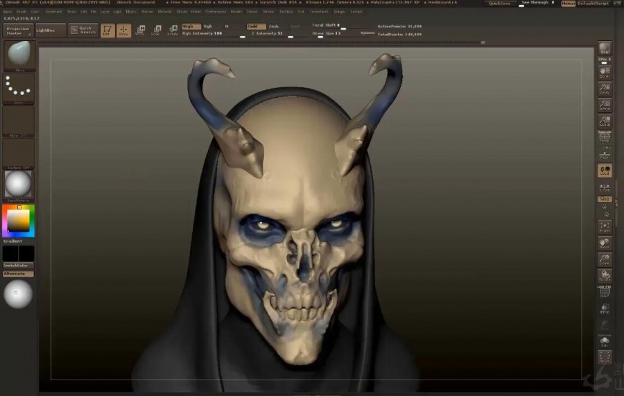 Zbrush 模型雕刻建模教程