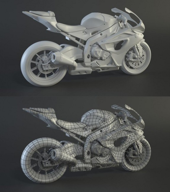 maya摩托车硬表面模型建模视频教程