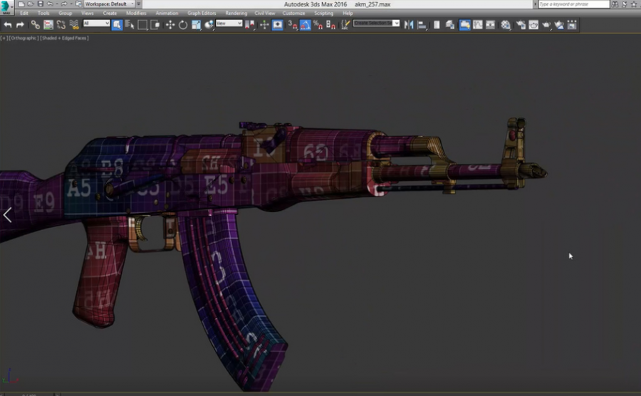 3dmax AK-47枪械全流程教程 英文版 视频超清