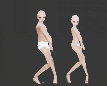 炫舞时代男女角色跳舞动作模型