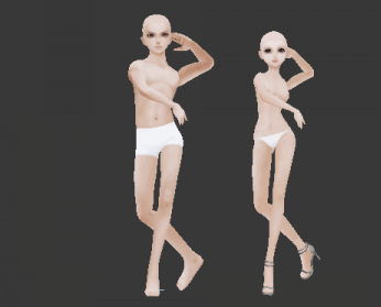 炫舞时代男女角色跳舞动作模型