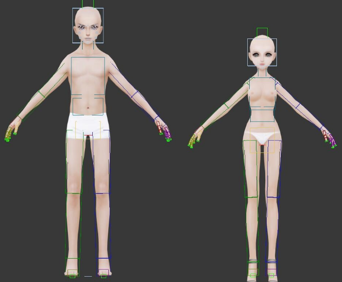 炫舞时代男女角色跳舞动作模型
