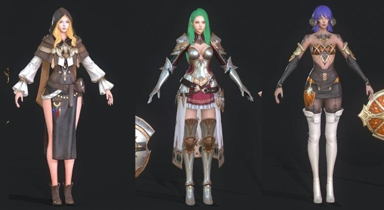 日韩 魔幻 次时代PBR 手游【Project V4 】 全职业角色服装 NPC 坐骑 怪物模型