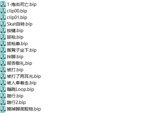 bip动作库大全第二部分