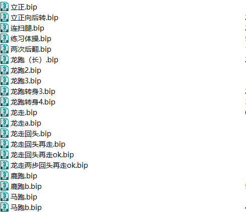 bip动作库大全第二部分