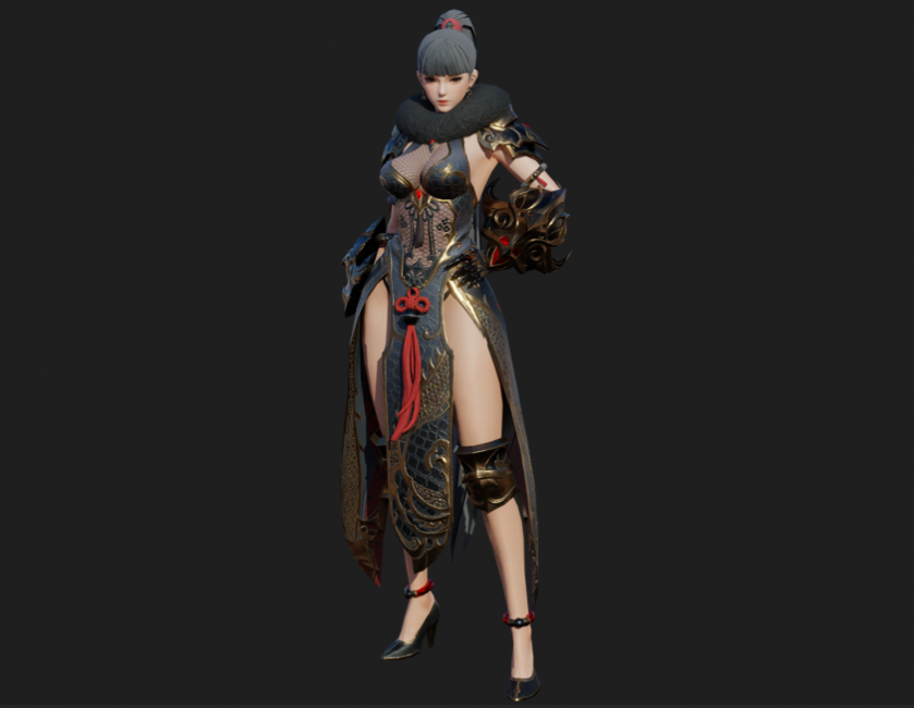 Blender韩风次时代游戏角色3d模型 职业套装 怪物武器 CG素材
