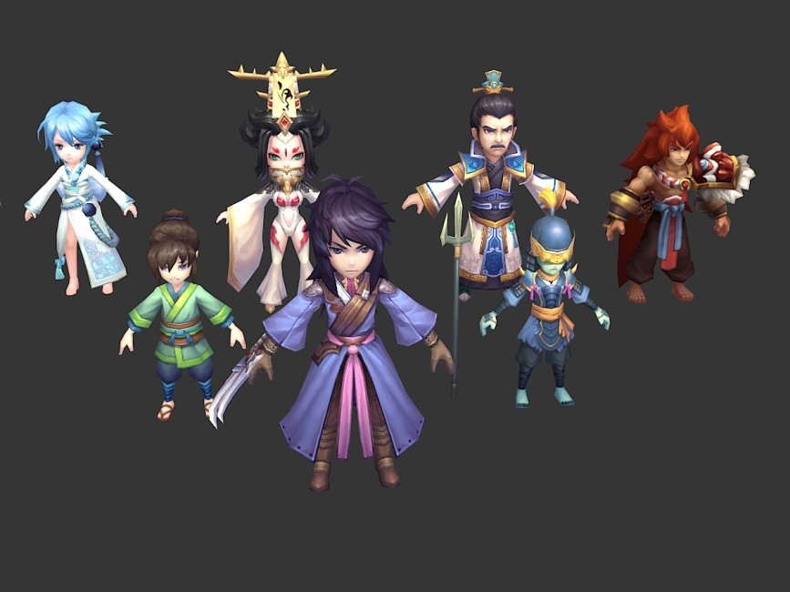 卡通手游仙剑5前传游戏模型