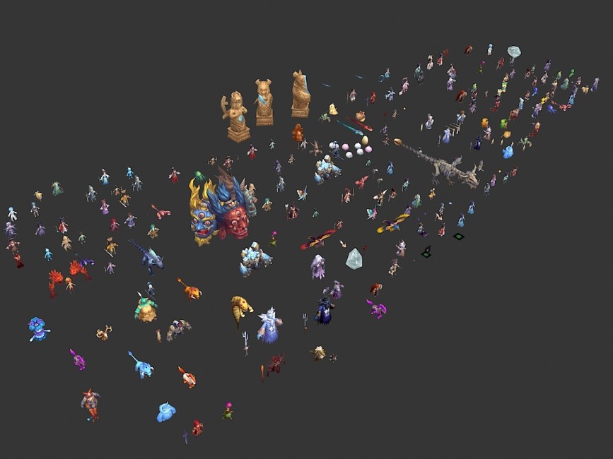 卡通手游仙剑5前传游戏模型