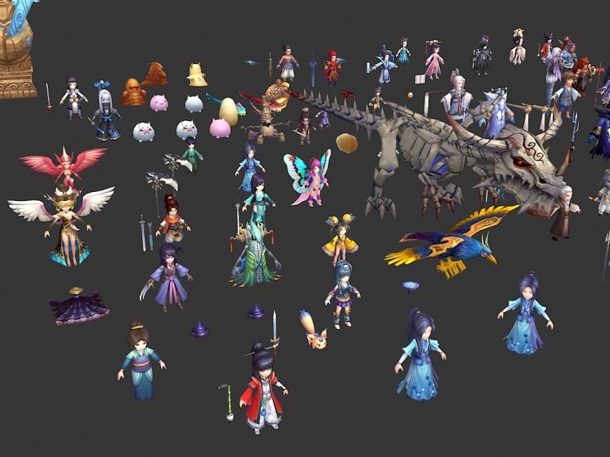 卡通手游仙剑5前传游戏模型