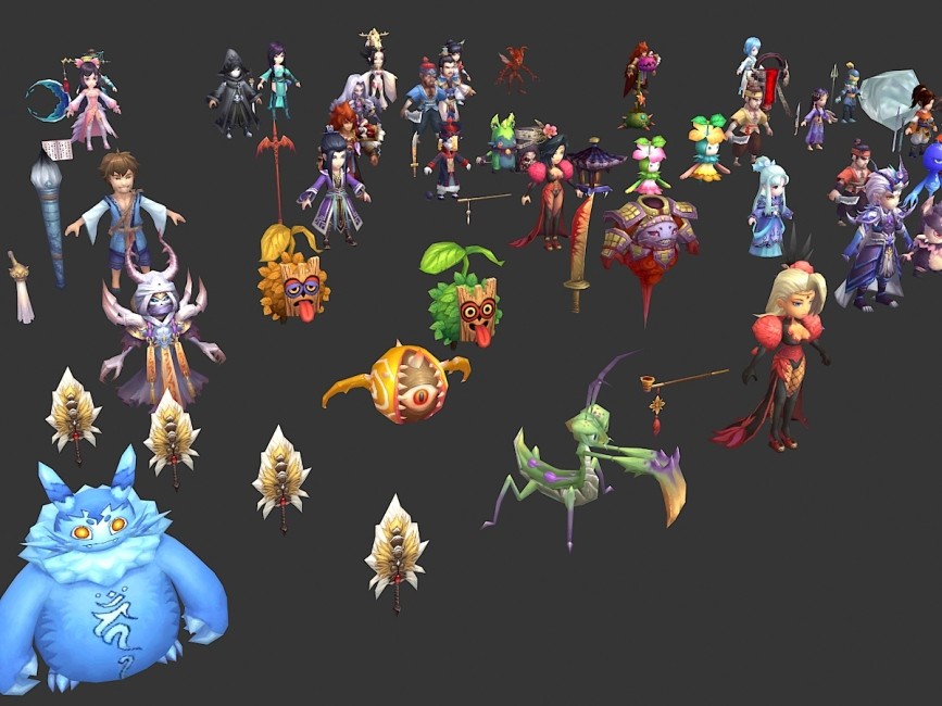 卡通手游仙剑5前传游戏模型