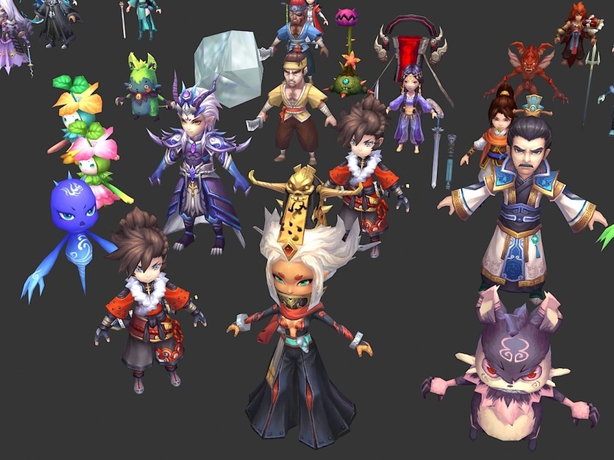 卡通手游仙剑5前传游戏模型