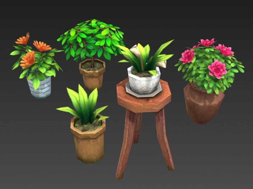 植物花草灌木游戏3D模型大合集