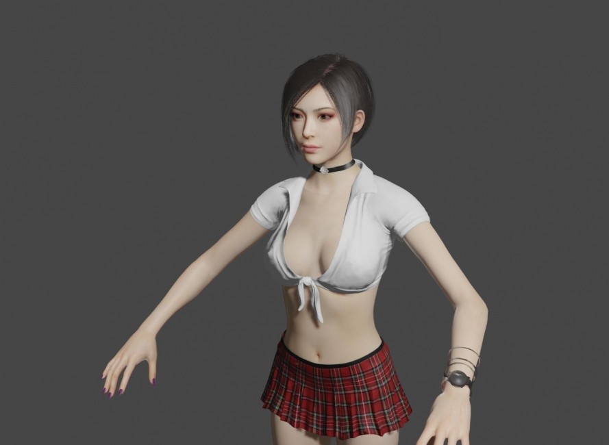写实现代漂亮女孩模型，免费下载。