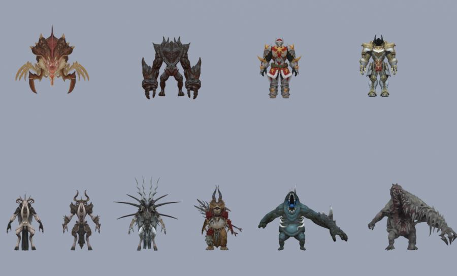 百魂战记角色怪物3D模型 日韩次世代PBR游戏美术素材 3dmax源文件