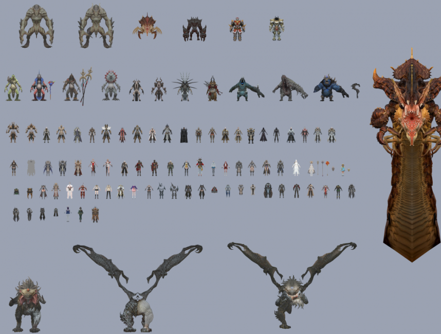 百魂战记角色怪物3D模型 日韩次世代PBR游戏美术素材 3dmax源文件