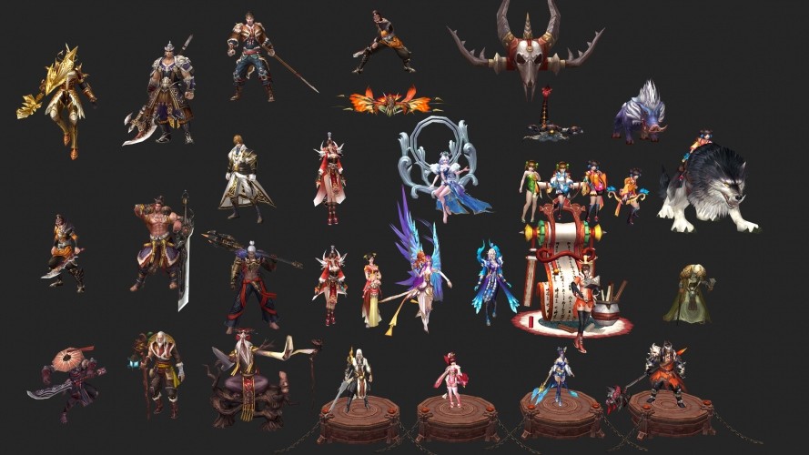 求魔全套游戏角色模型