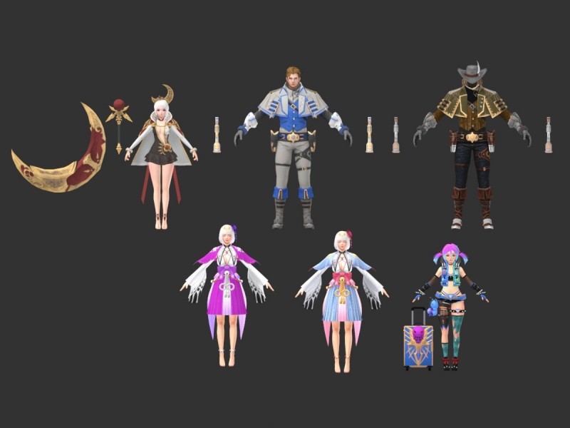 一套不错的魔幻风次世代游戏角色模型