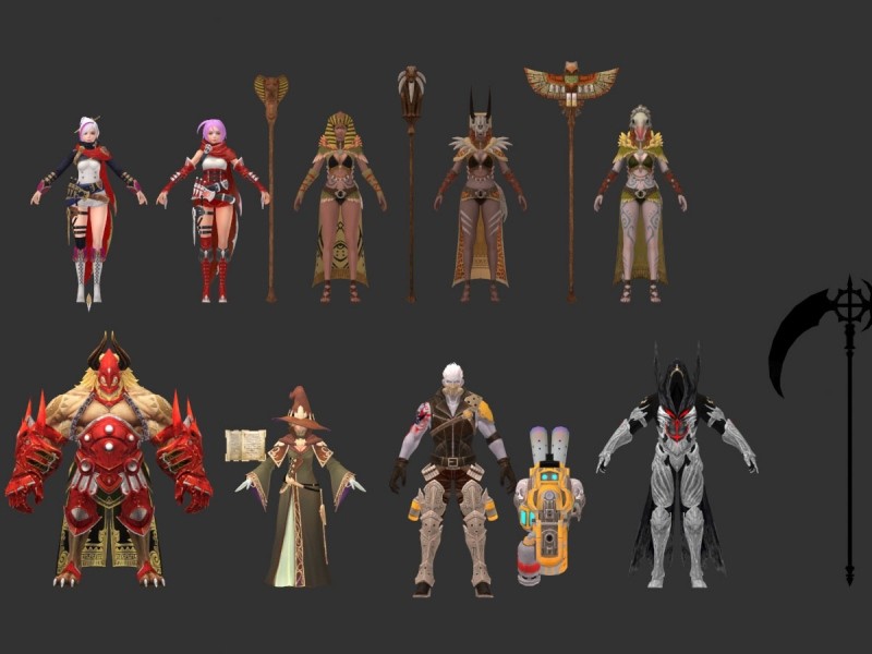 一套不错的魔幻风次世代游戏角色模型