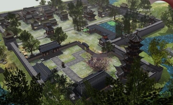 古建筑场景 老房子古楼场景3D模型合集