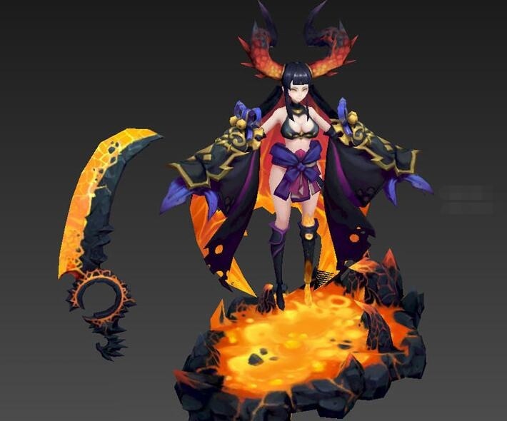 一款神魔游戏角色模型