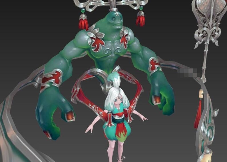 一款神魔游戏角色模型