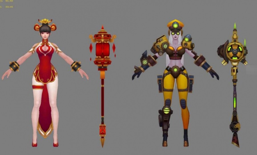 【齐天战神】游戏全套3D角色模型资源下载
