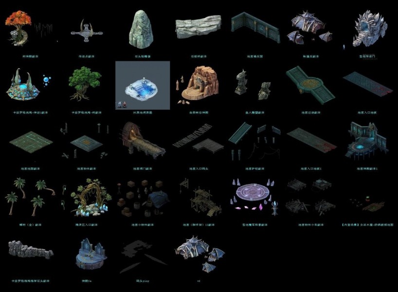 全套欧洲中世纪游戏场景建筑3D模型