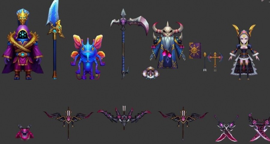 欧美Q版质量超赞的游戏角色3D模型