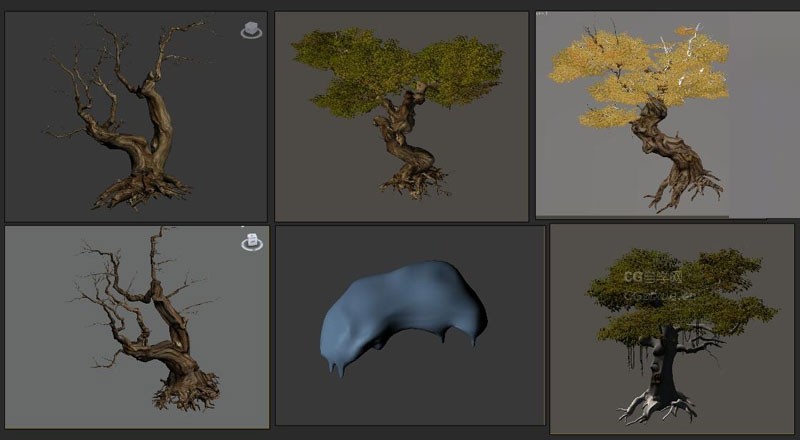 各种胡杨树3D模型合集下载