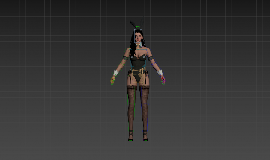 兔女郎3d模型带绑定 免费下载