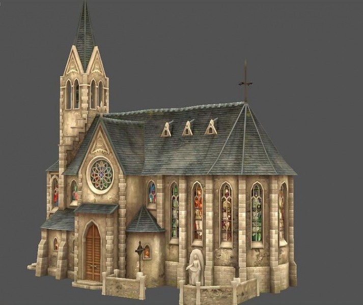 欧洲房子建筑 中世界教堂 纪元建筑场景3D模型合集