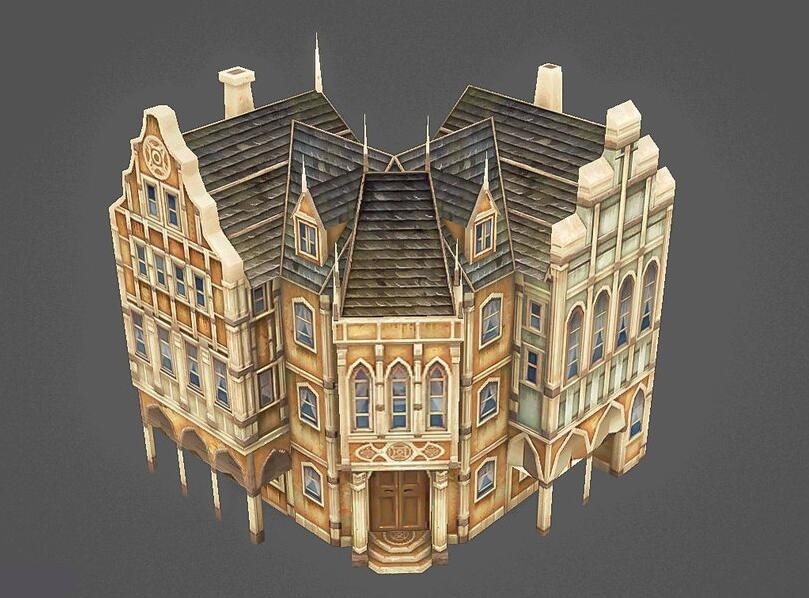 欧洲房子建筑 中世界教堂 纪元建筑场景3D模型合集