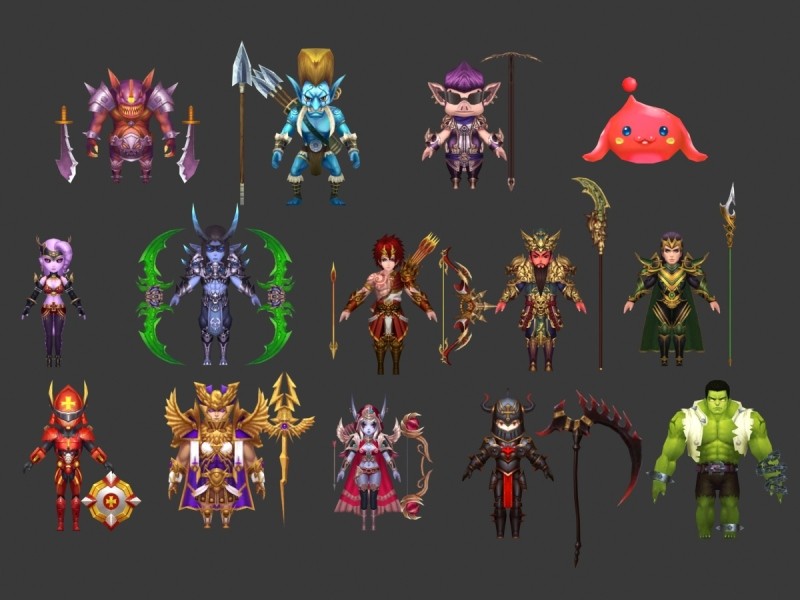  精品卡通魔幻类游戏角色怪物3D模型合集