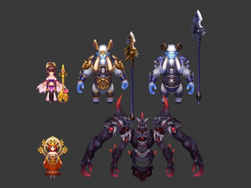 精品卡通魔幻类游戏角色怪物3D模型合集