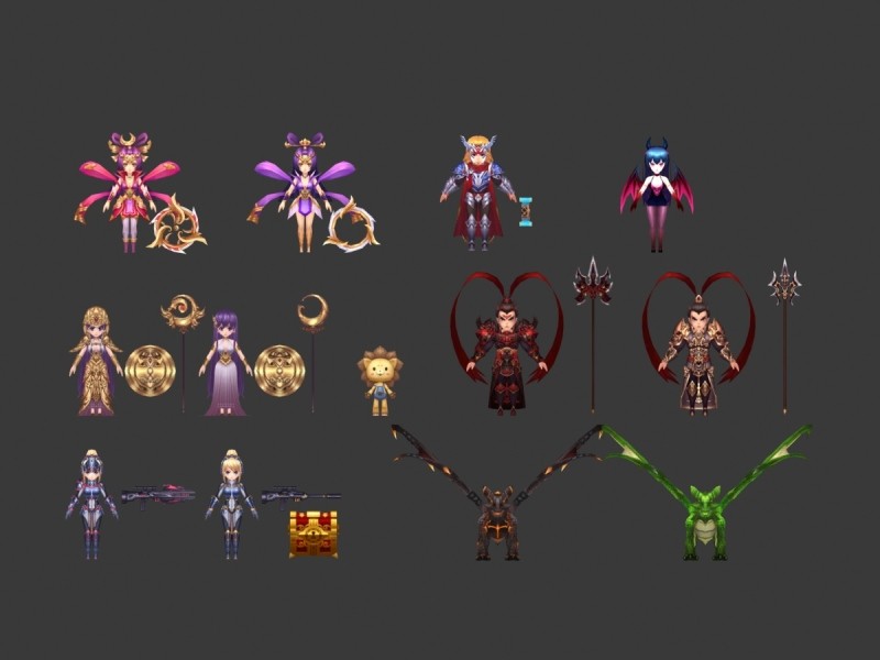 精品卡通魔幻类游戏角色怪物3D模型合集