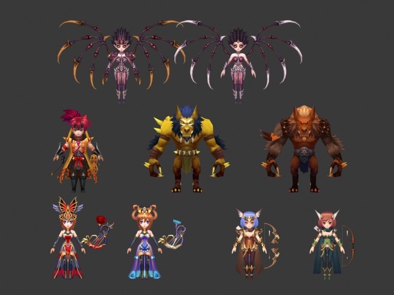 精品卡通魔幻类游戏角色怪物3D模型合集