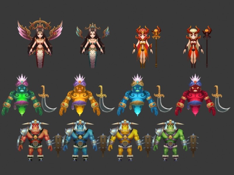 精品卡通魔幻类游戏角色怪物3D模型合集