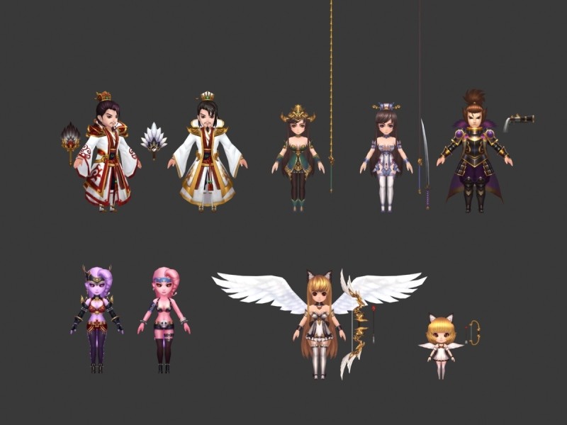精品卡通魔幻类游戏角色怪物3D模型合集
