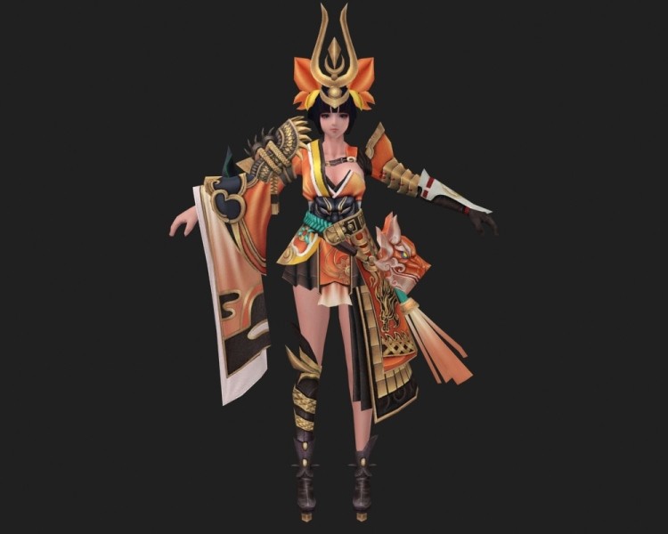 一套武侠风格游戏角色场景模型