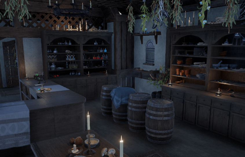 UE4虚幻4复古欧美场景酒馆酒吧室内屋子木屋房间