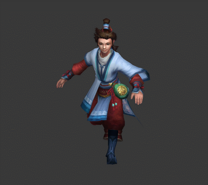 古代小男孩动画模型 带全套游戏动画