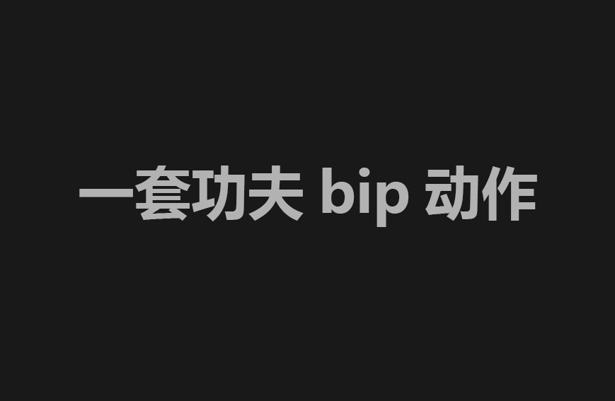 一套人物角色功夫bip动作