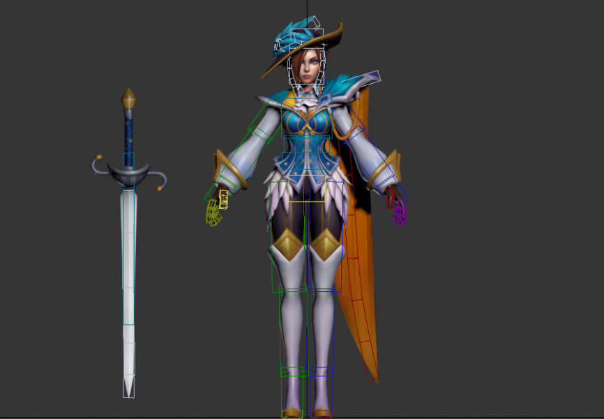 女剑士模型