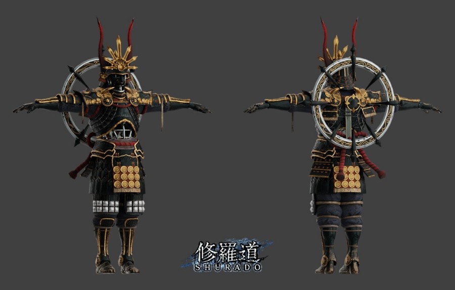 日式风格武士游戏BOSS模型