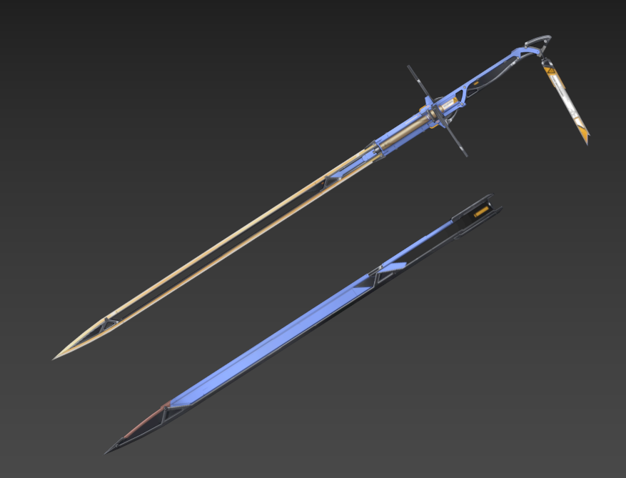 鸣潮 散华蒙皮加绑定 附带武器模型