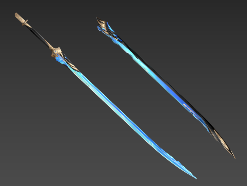 鸣潮 散华蒙皮加绑定 附带武器模型